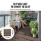 Pack of 10 Plastic Wood Interlocking Deck Tiles 12"x12" Waterproof Patio Porch Outdoor Flooring